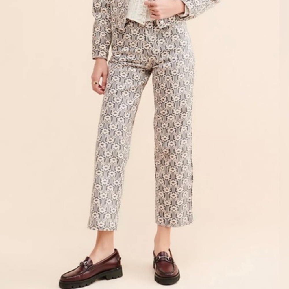 TACH Geometric Print Cropped pants jeans size XS